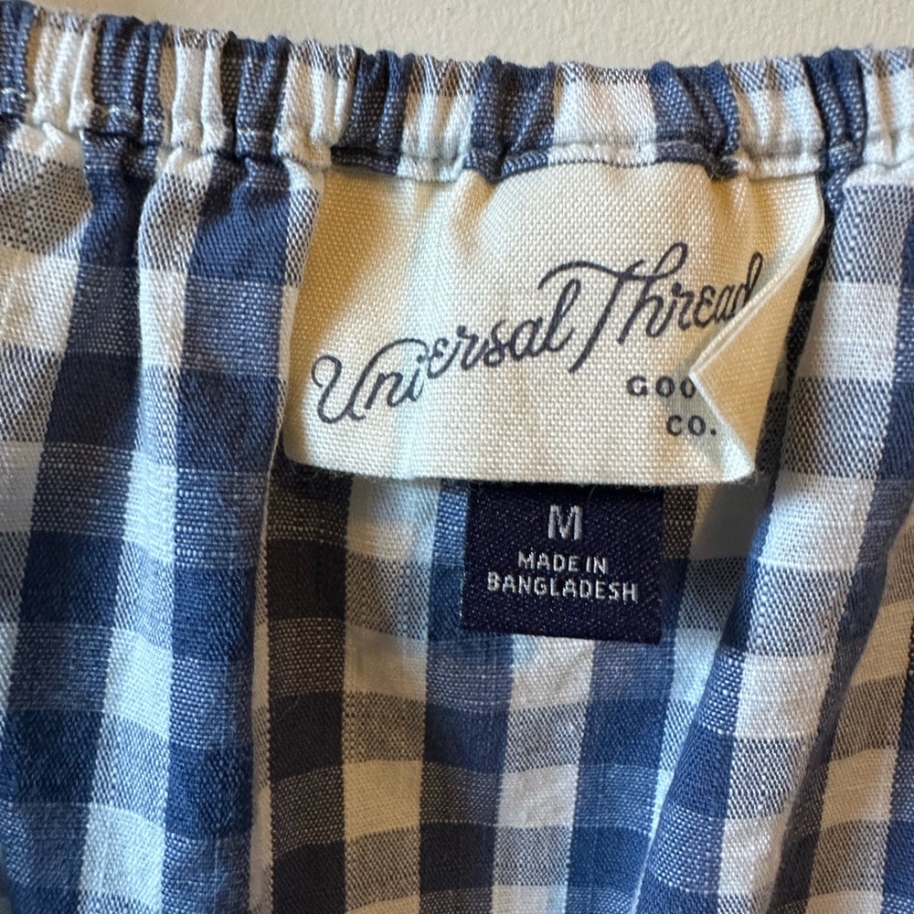 Universal Thread Cyanotype Patchwork Boho Smocked… - image 2